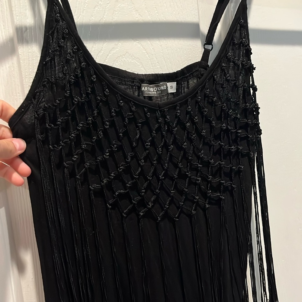 Boho Fringe Mini Dress